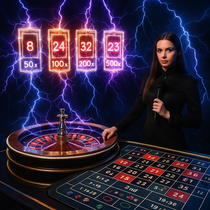 Pribet - Lightning Roulette Live - Blitz-Multiplikatoren und HD-Stream